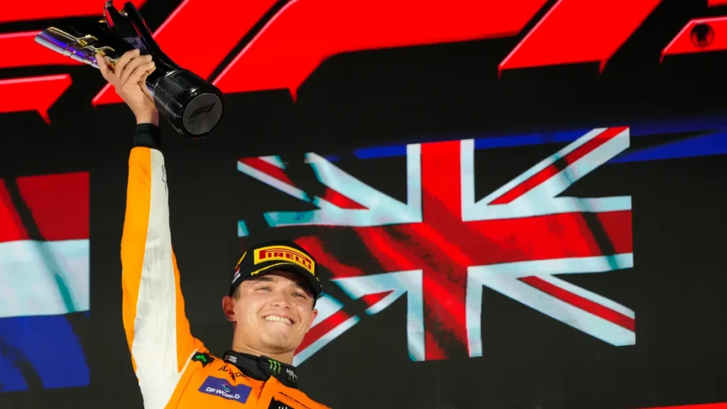 Breaking News Lando Norris eases to Singapore Grand Prix victory to reduce Max Verstappen’s lead in drivers’ championship.Report by CNN News